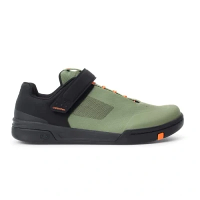 Image of Crankbrothers Stamp Speed Lace Cycling Shoes, Green/Black/Orange, UK 9.5 / EU 44