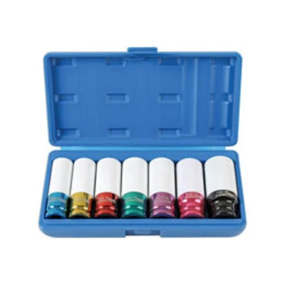 Image of Laser 6723 Alloy Wheel Nut Socket Set 1/2&quot;D 7pc