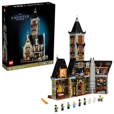 Image of LEGO 10273 Icons Haunted House Powered Up Ready Building Set for Adults, Ghost Collection, Home Décor, DIY Creative Activity, Gift Idea