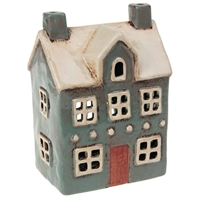 Image of Village Pottery Traditional House Grey Tealight