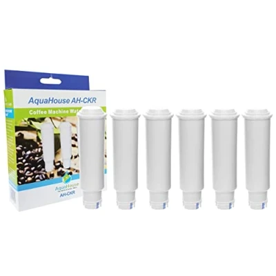 Image of 6X AquaHouse AH CKR Water Filter cartridges Compatible with Krups F088 TCZ2003 &amp; Melitta Pro Aqua Coffee Machines Using Screw on