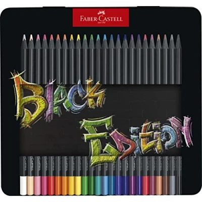 Image of Faber Castell Colouring Pencils Black Edition, tin of 24 12