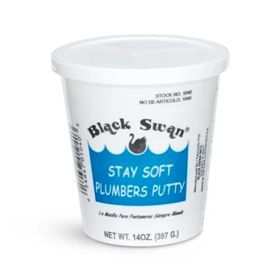 Image of Black Swan Stay Soft Plumbers Putty Flexible Sealant Seal Sink Tap Basin Bath (397, Grams)