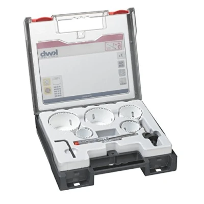 Image of kwb 7 Piece Professional Bi Metal Hole Saw Set for Electricians HSS CO, Progressive Vario Tooth, 8% Cobalt