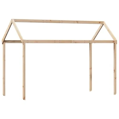Image of vidaXL Kids&#039; Bed Roof 207x80.5x151.5 cm Solid Pine Wood Indoor Playground Canopy for Bedroom Furniture