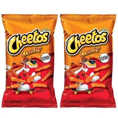 Image of American Cheetos Crunchy 8oz Cheese Flavour 2 x 226g US Import Corn Chips