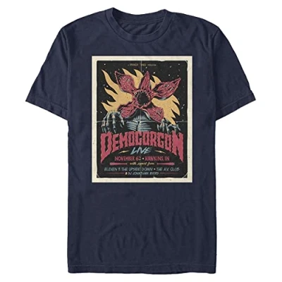 Image of Stranger Things Gig Poster Men&#039;s Crew neck Navy blue 3XL