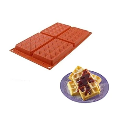 Image of silikomart SF155 WAFFEL CLASSIC SILICONE MOULD 130X81 H 17 MM