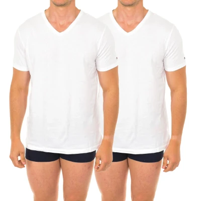 Image of Tommy Hilfiger Pack 2 Mens short sleeved T shirts UM0UM01029 White Size Small