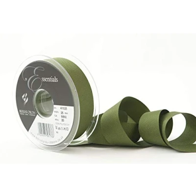 Image of Berisfords Grosgrain, Polyester, Moss, 25mm