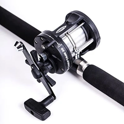 Image of FLADEN 6.5ft / 195cm CHARTER BOAT Rod and CHIEFTAIN 30 Multiplier Reel 2 Piece Quality Fishing Combo (15 to 30lbs Class) for Offshore [12K B591]