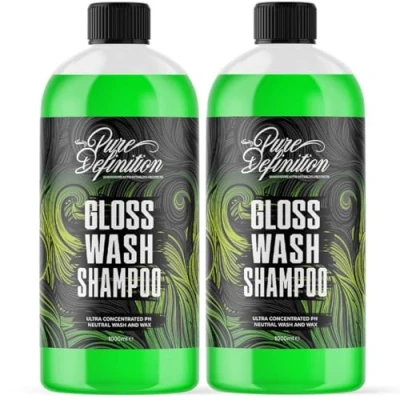 Image of Car Shampoo, Wash Wax PH Neutral, High Foam and Shine, Ultra Slick Gloss Finish Concentrate Pure Definition (2 x 1000ml)