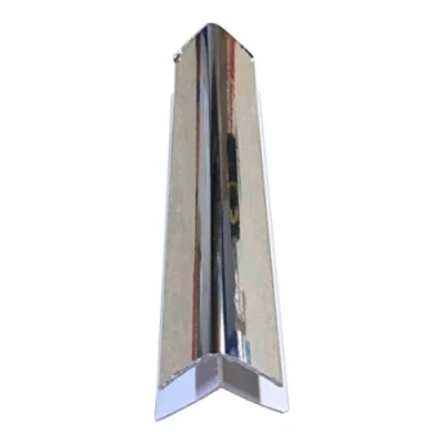 Image of DBS Silver 8mm External Corner Trim 2.6m Bathroom Wall Panels Shower PVC Cladding