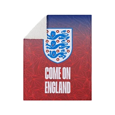 Image of FOCO International Football England Fan Sherpa Plush Throw Blanket