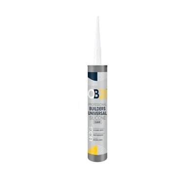 Image of OB21 Clear Professional Builders Universal Silicone Low Modulus Neutral Curing Waterproof Weather &amp; UV Resistant 310ml
