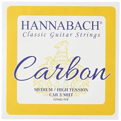 Image of Hannabach 652713 Klassikgitarrensaiten CARBON Medium/High Tension Diskant G3