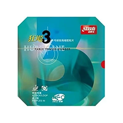 Image of Tibhar DHS Hurricane 3 Neo Table Tennis rubber (Black),2.15 mm