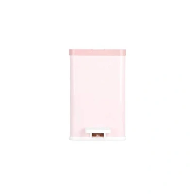 Image of XGWML Trash Can,Trash Bin,Garbage Can,Stainless Steel Dustbin,Pedal Can,Waste Bin for Garden,School,Office,Home and Kitchen (Pink)