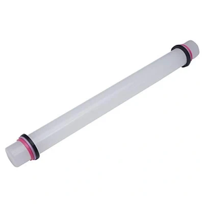 Image of Cake Star 16&quot; Rolling Pin with Thickness Guides, Non Stick Nylon for Fondant, Sugar Paste, Dough, Pie Crust, Cookie, Biscuits, and Pasta 16 inch, 400 mm, White