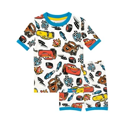 Image of Disney Boys Cars Pyjamas White 5 6 Years
