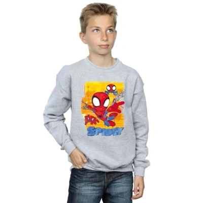 Image of Marvel Boys Spidey and His Amazing Friends Flying Sweatshirt Sport Grey 3 4 Years
