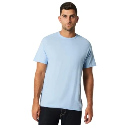 Image of Gildan Mens Heavy Cotton Short Sleeve T Shirt (L) (Light Blue)