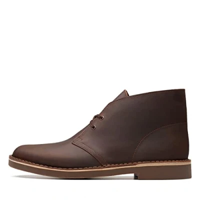 Image of Clarks Men&#039;s Bushacre 2 Chukka Boot, Dark Brown, 10.5 UK