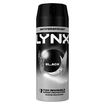 Image of Lynx Men Black Antiperspirant Deodorant Aerosol 150ml