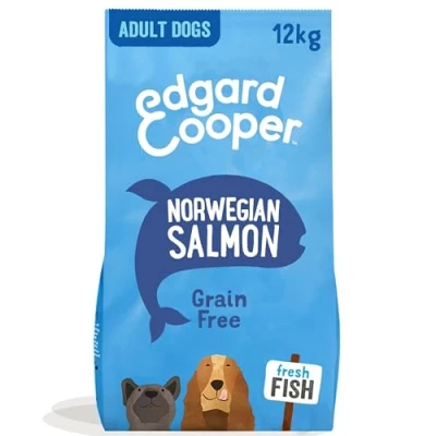 Image of Edgard Cooper Adult Dry Dog Food, (Salmon 12kg) Fresh Meat, Hypoallergenic, Salmon with Tasty High Protein &amp; Natural Ingredients