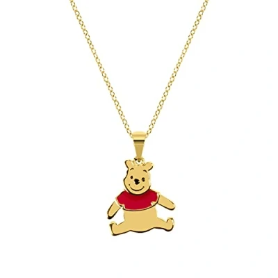 Image of Disney Winnie The Pooh Sterling Silver Gold Plated Necklace C903004YL P
