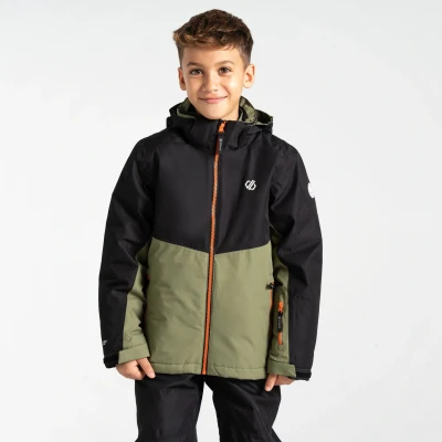 Image of Dare 2b Kids Water repellent Impose IV Ski Jacket Olivine Green Black, Size: 3 4 Years