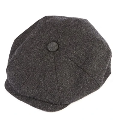 Image of Christys Hats Baker Boy Cap Melton Wool Grey Medium