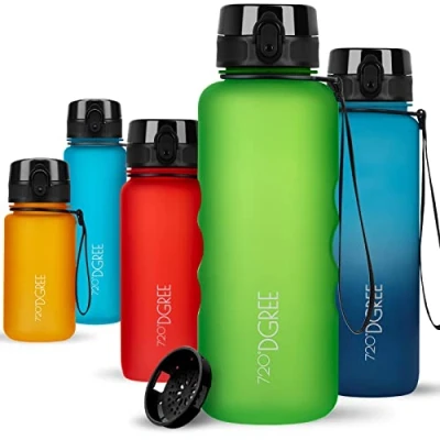 Image of 720DGREE Water Bottle 1.5l “uberBottle“ softTouch +Sieve BPA Free, Leakproof, Reusable Drinking XL Sports for all Day Hydration, Gym, Fitness, Office, University, Hiking, Travel
