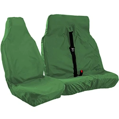 Image of Carseatcover UK® XTRA HEAVY DUTY RUGGED Waterproof Van Seat Covers Single + Double [CHOICE OF 6 COLOURS] [GREEN]