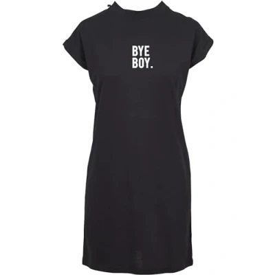 Image of Mister Tee Ladies BYE BOY Extended Shoulder Dress Jersey dress, Women&#039;s, Size: XS, Black