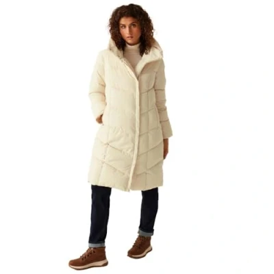 Image of Regatta Womens Nurie Longline Padded Jacket Light Vanilla 14