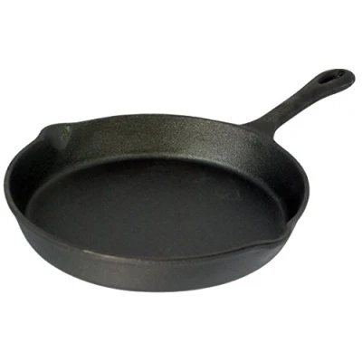 Image of Buckingham Pre Seasoned Cast Iron Frying Pan/Skillet 27 cm for Healthy Cooking, Black