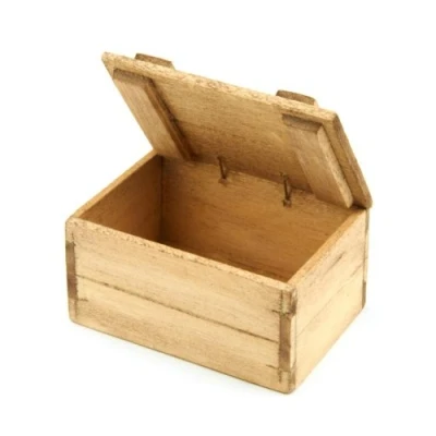Image of MyTinyWorld Dolls House Miniature Aged Wood Shop Display Box