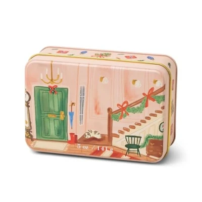 Image of Paddywax Holiday Candles Small 2 Wick Scented Soy Wax Candle in Tin, 5 Ounce, Wassail