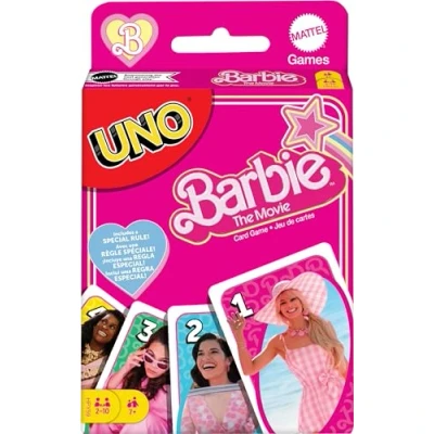 Image of ​UNO Barbie the Movie Card Game, Inspired by for Family Night, Game Travel, Camping and Party​​, HPY59