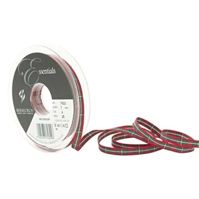 Image of Berisfords Polyester Tartan, Macgregor, 10.4 x 1.2 cm