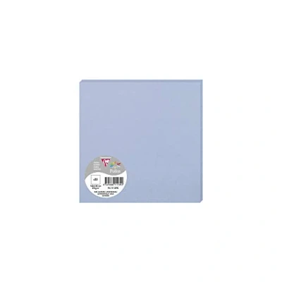 Image of Clairefontaine Ref 11139C Pollen Card (Pack of 25 Sheets) 160 x 160mm Sized, Acid Free, Inkjet &amp; Laser Compatible, Easy to Write On, 210gsm Lavender Blue
