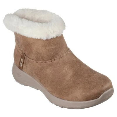Image of Skechers Women&#039;s ON The GO Joy Cozy Dream Ankle Boot, Brown, 5 UK