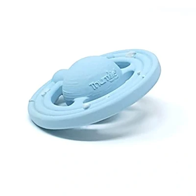Image of Planet Baby Toy CH3W (Blue) for Teething, Bath Time and Sensory Play. Natural Rubber Teething Ring Space Grasping Unique New Gift Toys Babies