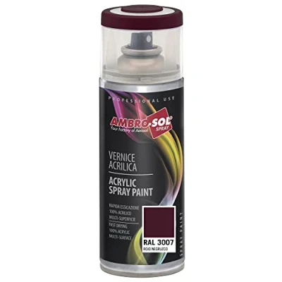 Image of Ambro Sol V4003007 Multipurpose Acrylic Enamel Spray Paint, Amaranth, 400 ml