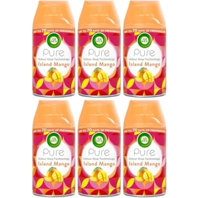 Image of Air Wick Automatic Freshener Freshmatic Spray Refills, Island Mango, Pack 6 x 250ml