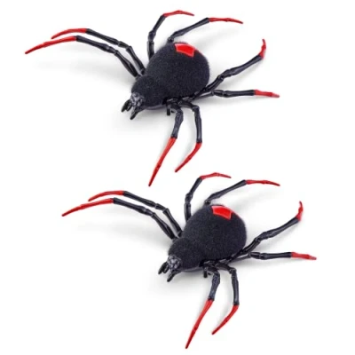 Image of ROBO ALIVE Crawling Spider, Battery Powered Robotic Toy, Glow in the Dark Toy Moving Spider (2 Pack)
