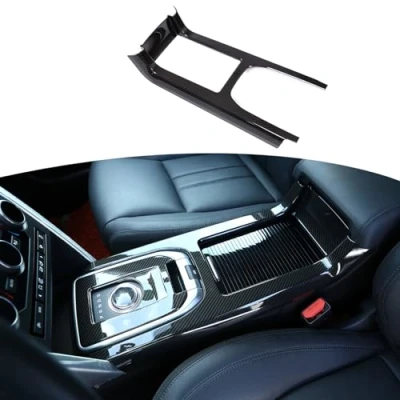 Image of BEINSTOCK Carbon Fiber for Discovery Sport 2015 2019 Car Styling ABS Plastic Center Gear Shift Decoration Frame Cover Trim 1pc