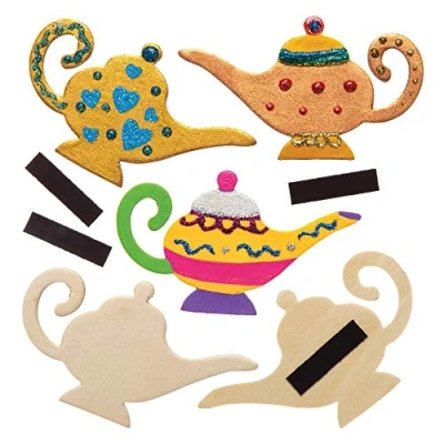 Image of Baker Ross AW686 Genie Lamp Wooden Magnets (Pack of 10)