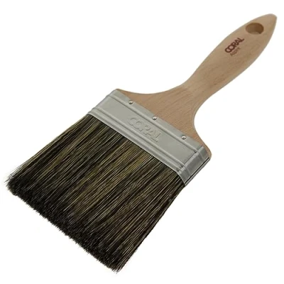 Image of Coral 32700 Aspire 4 inch Wall Paint Brush Professional Thick Flat Profile for High Productivity Trade Finish with Walls Floors Masonry Sheds Fences Decking Wallpaper Paste FSC Wood Handle
